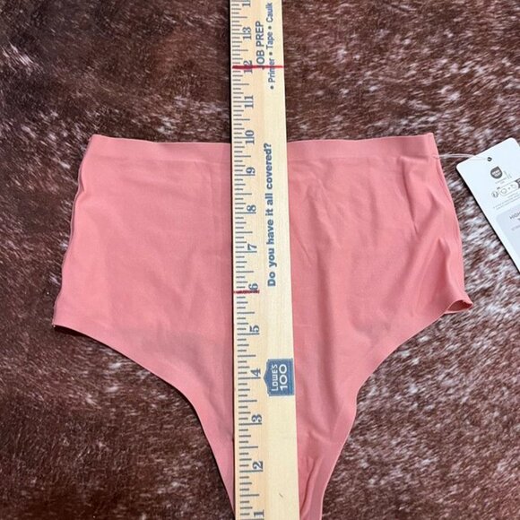 Chantelle SoftStretch High Waist Thong Seamless Underwear Rose Pink One Size NWT - Picture 6 of 7